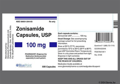 Green And White G 24 100 - Zonisamide 100mg Capsule