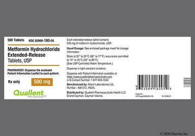 White Oval 500 - Metformin Hydrochloride 500mg Extended-Release Tablet