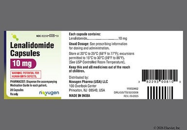 Blue-Green And Yellow Len 10Mg - Lenalidomide 10mg Capsule