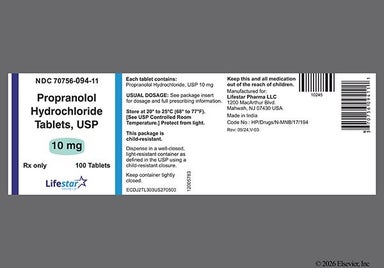 Beige Round T 4 - Propranolol Hydrochloride 10mg Tablet