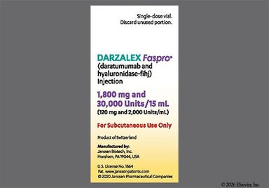 yellow - DARZALEX Faspro 1800mg-30000units/15mL Solution for Injection