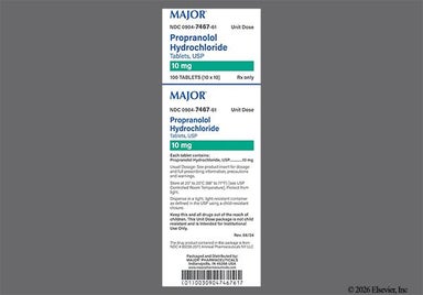 Orange Round PLIVA 467 - Propranolol Hydrochloride 10mg Tablet