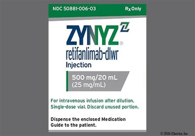 yellow - ZYNYZ 500mg/20mL Solution for Infusion