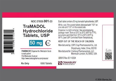 White Oval O E And 101 - Tramadol Hydrochloride 50mg Tablet