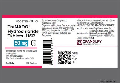 White Oval O E And 101 - Tramadol Hydrochloride 50mg Tablet