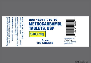 White Round 611 O - Methocarbamol 500mg Tablet