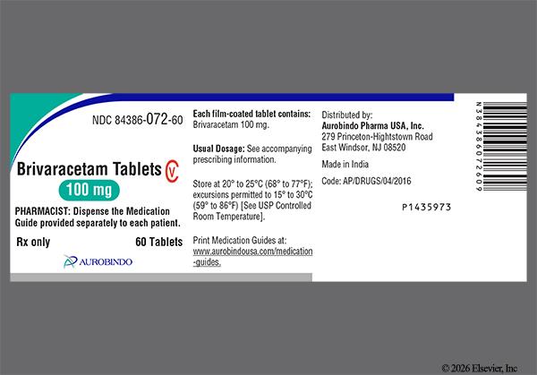 Pink Oval It And 100 - Brivaracetam 100mg Tablet