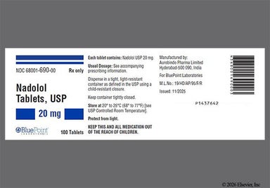 Blue Round Na 20 - Nadolol 20mg Tablet