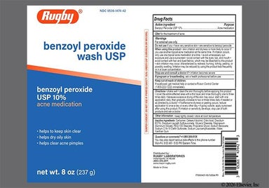 white - Benzoyl Peroxide 10% Topical Wash
