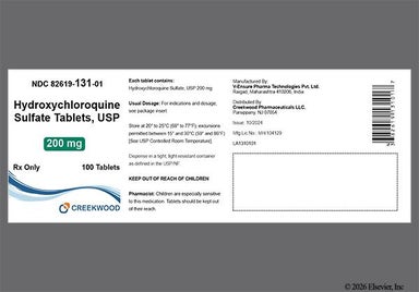 White Oblong Iii - Hydroxychloroquine Sulfate 200mg Tablet