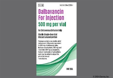 yellow - Dalbavancin 500mg Powder for Injection