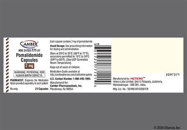 White And Brown H P2 - Pomalidomide 2mg Capsule