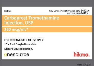 colorless - Carboprost Tromethamine 250mcg/mL Solution for Injection