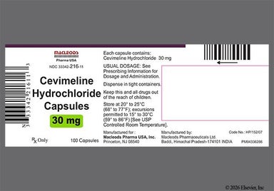 White L 80 30 Mg - Cevimeline Hydrochloride 30mg Capsule