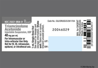 White Not applicable - Triamcinolone Acetonide 40mg/mL Suspension for Injection