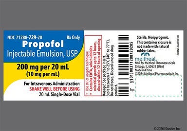 white - Propofol 200mg/20mL Emulsion for Injection