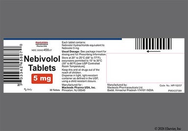 Beige Triangle I 8 - Nebivolol 5mg Tablet