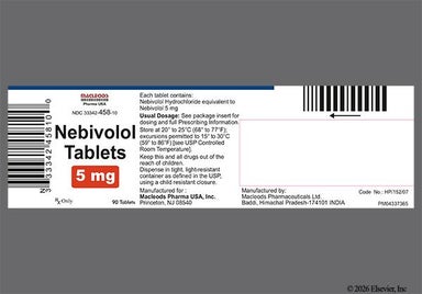 Beige Triangle I 8 - Nebivolol 5mg Tablet