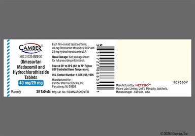 Pink Oval O8 And H - Olmesartan Medoxomil/Hydrochlorothiazide 40mg-25mg Tablet