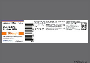 White Round Lu And Y16 - Quetiapine Fumarate 50mg Tablet