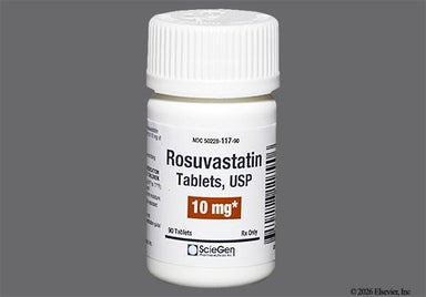 Pink Round Sg And 117 - Rosuvastatin Calcium 10mg Tablet