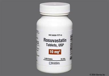 Pink Round Sg And 117 - Rosuvastatin Calcium 10mg Tablet