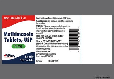 White Round Vm - Methimazole 5mg Tablet