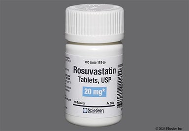 Pink Round 118 And Sg - Rosuvastatin Calcium 20mg Tablet