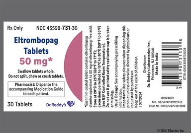 Red-Brown Round El And 3 - Eltrombopag Olamine 50mg Tablet