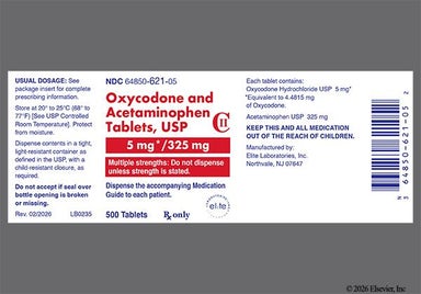 White Oblong 5/325 And Eo Xa - Oxycodone Hydrochloride/Acetaminophen 5mg-325mg Tablet
