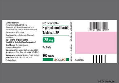 Orange Round H 2 - Hydrochlorothiazide 25mg Tablet
