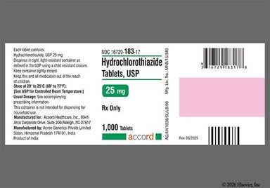 Orange Round H 2 - Hydrochlorothiazide 25mg Tablet