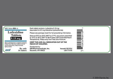 Peach Round N And 909 - Lofexidine 0.18mg Tablet