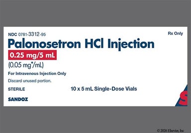 colorless - Palonosetron Hydrochloride 0.25mg/5mL Solution for Injection