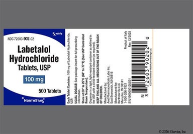 Yellow Round 723 - Labetalol Hydrochloride 100mg Tablet