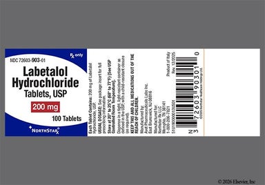 White Round 724 - Labetalol Hydrochloride 200mg Tablet