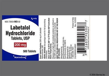 White Round 724 - Labetalol Hydrochloride 200mg Tablet
