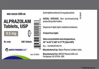 Orange Oval N A And 0.5 - Alprazolam 0.5mg Tablet