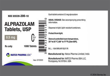 Orange Oval N A And 0.5 - Alprazolam 0.5mg Tablet