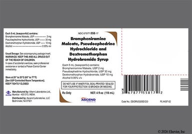 pink - Brompheniramine Mal/Pseudoephedrine HCl/Dextromethorphan HBr 2mg-30mg-10mg/5mL Syrup