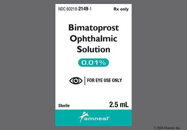 colorless - Bimatoprost 0.01% Ophthalmic Solution