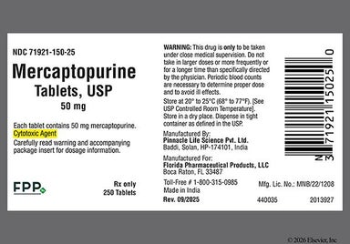 Yellow Round 9 3 - Mercaptopurine 50mg Tablet