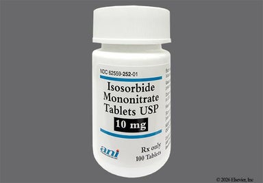 White Round Ani 252 - Isosorbide Mononitrate 10mg Tablet