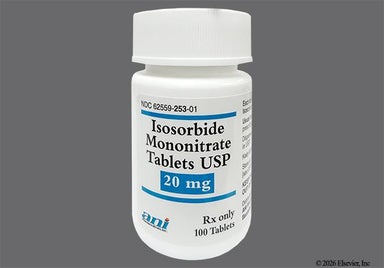 Yellow Round Ani 253 - Isosorbide Mononitrate 20mg Tablet