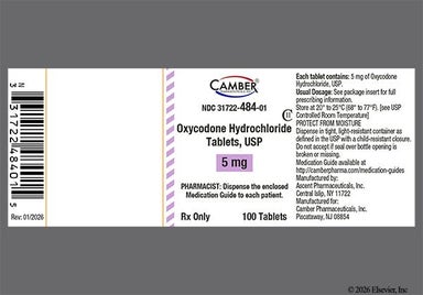 White Round T And 794 - Oxycodone Hydrochloride 5mg Tablet
