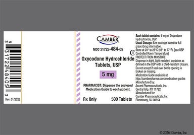 White Round T And 794 - Oxycodone Hydrochloride 5mg Tablet
