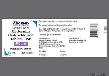 White Round M24 And 500 - Metformin Hydrochloride 500mg Tablet