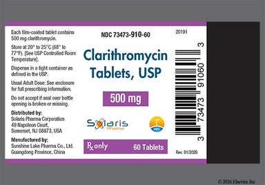 White Oval S4 - Clarithromycin 500mg Tablet