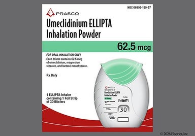 white - Umeclidinium ELLIPTA 62.5mcg/actuation Powder for Inhalation