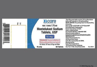 Beige Square I And 114 - Montelukast Sodium 10mg Tablet